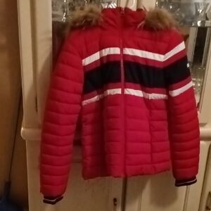 Tommy Hilfiger Red Jacket with Navy Accents
